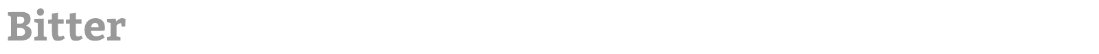 Bitter font preview